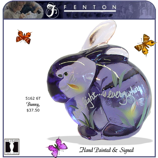 5162 6T Fenton purple Bunny