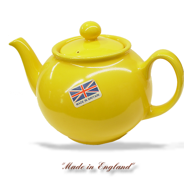 Ceramic, yellow, Teapot,  6 Cup